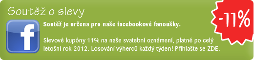 Svatební oznámení sleva